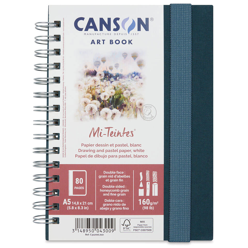 Canson Mi-Teintes Art Book A5 14.8cm x 21cm, 40 Sheets