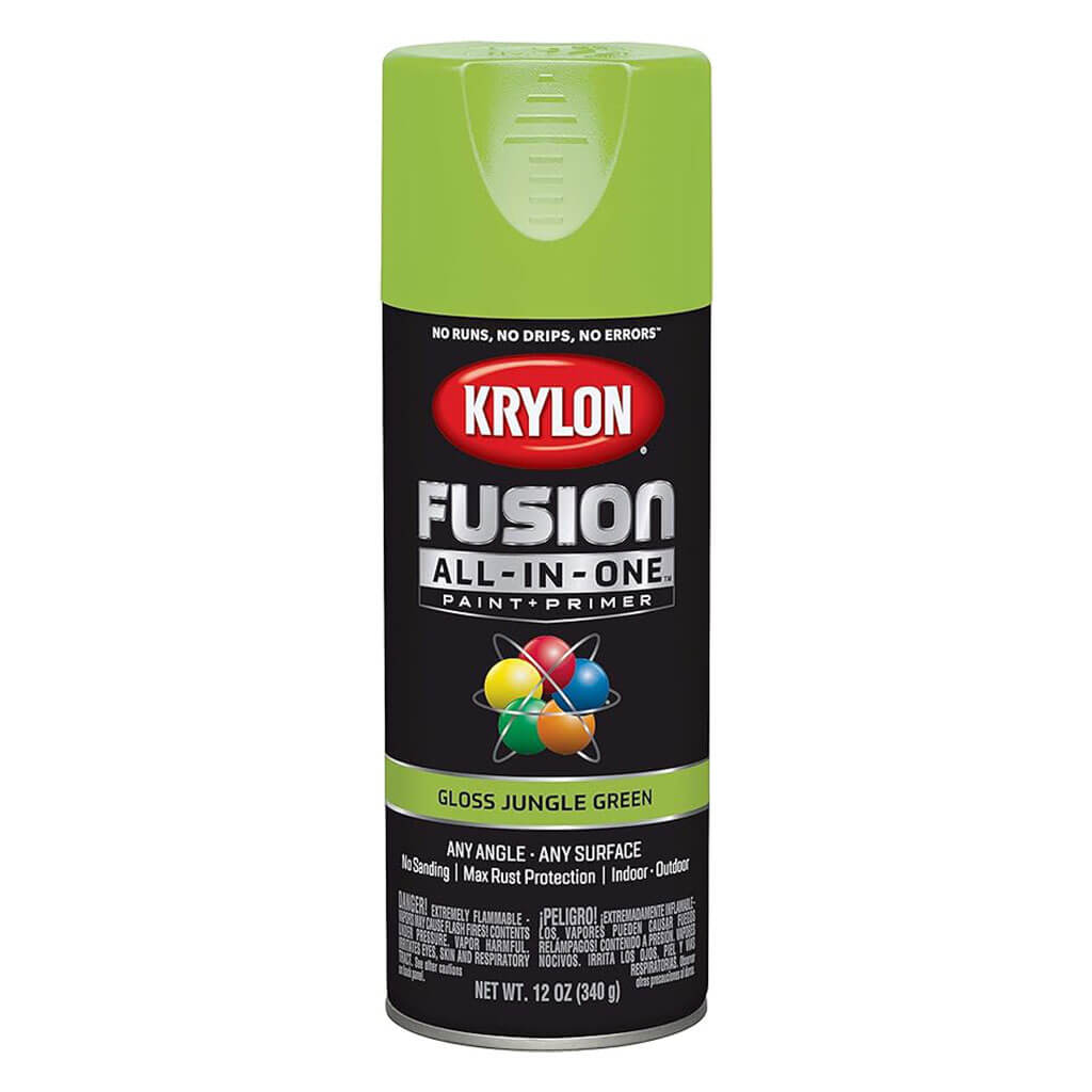 KRYLON Fusion All-in-one Spray Paint + Primer, Gloss Jungle Green, 12oz