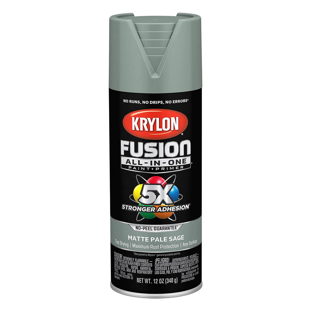 KRYLON Fusion All-in-one Spray Paint + Primer, Matte Pale Sage, 12oz