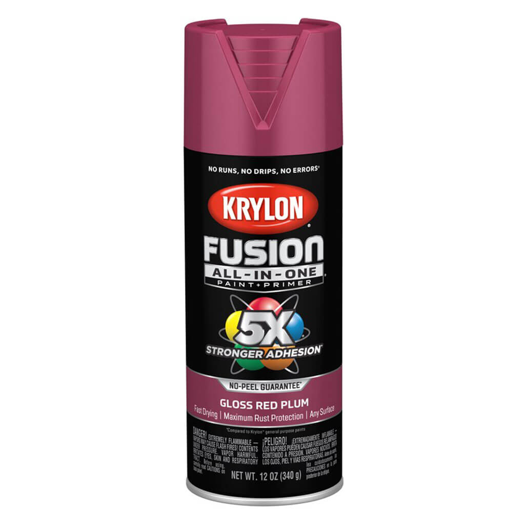 KRYLON Fusion All-in-One Spray Paint + Primer, Gloss Red Plum, 12oz