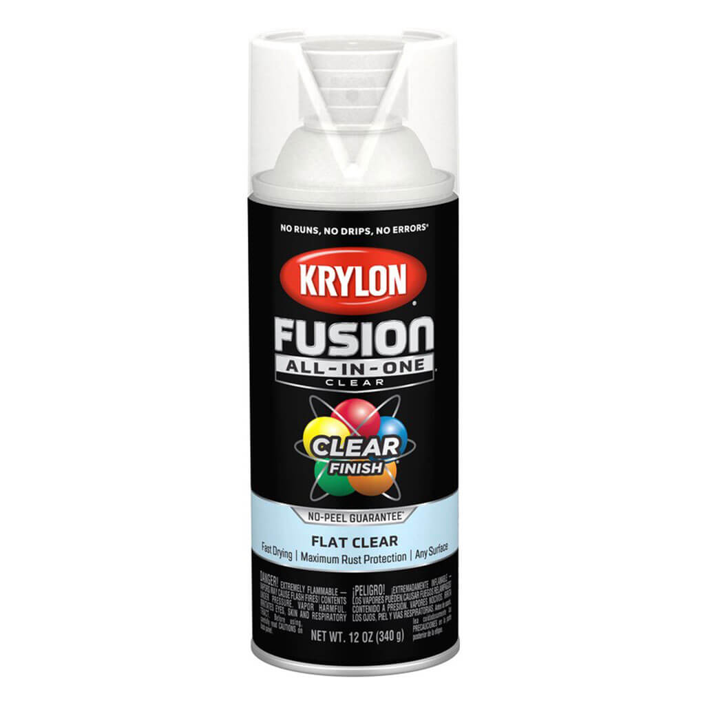 KRYLON Fusion All-in-One Spray Paint + Primer, Flat Clear, 12oz