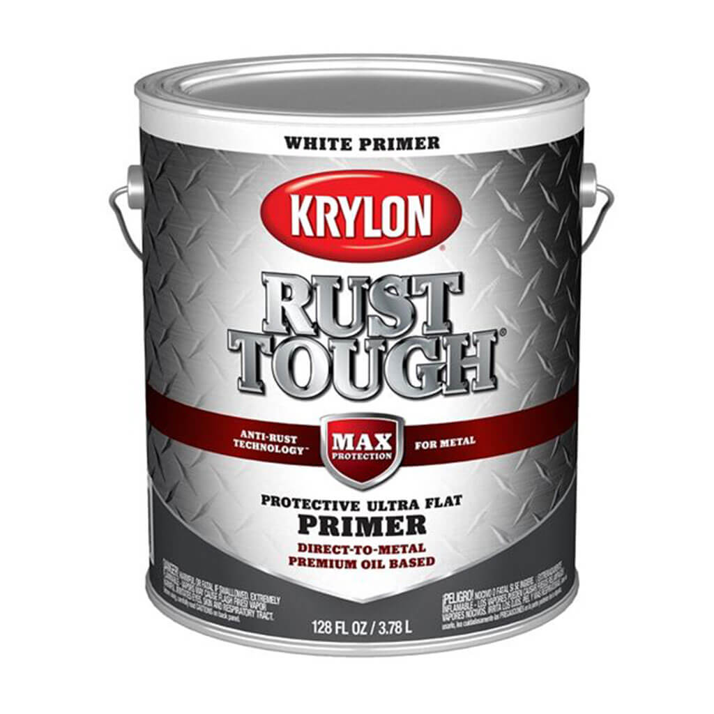 Krylon Rust Tough Primer, Ultra Flat White, 1 gal