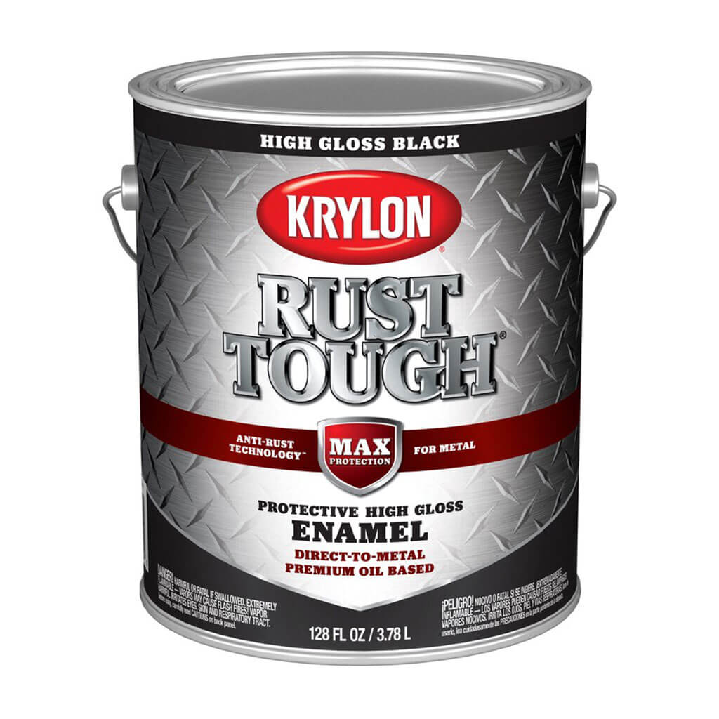 Krylon Rust Tough Rust Preventative Paint Gloss Black, 1gal