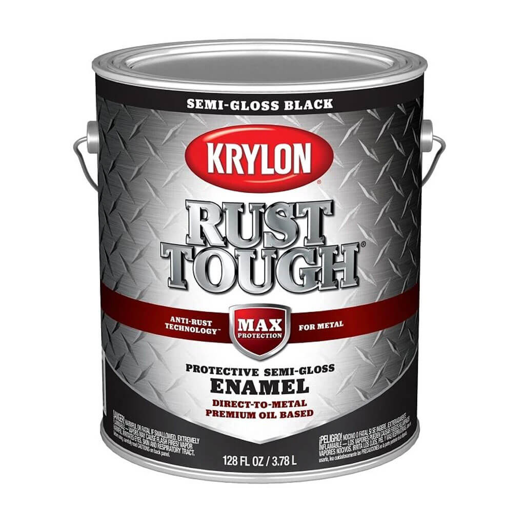 Krylon Rust Tough Rust Preventative Paint Semi-Gloss Black, 1 gal