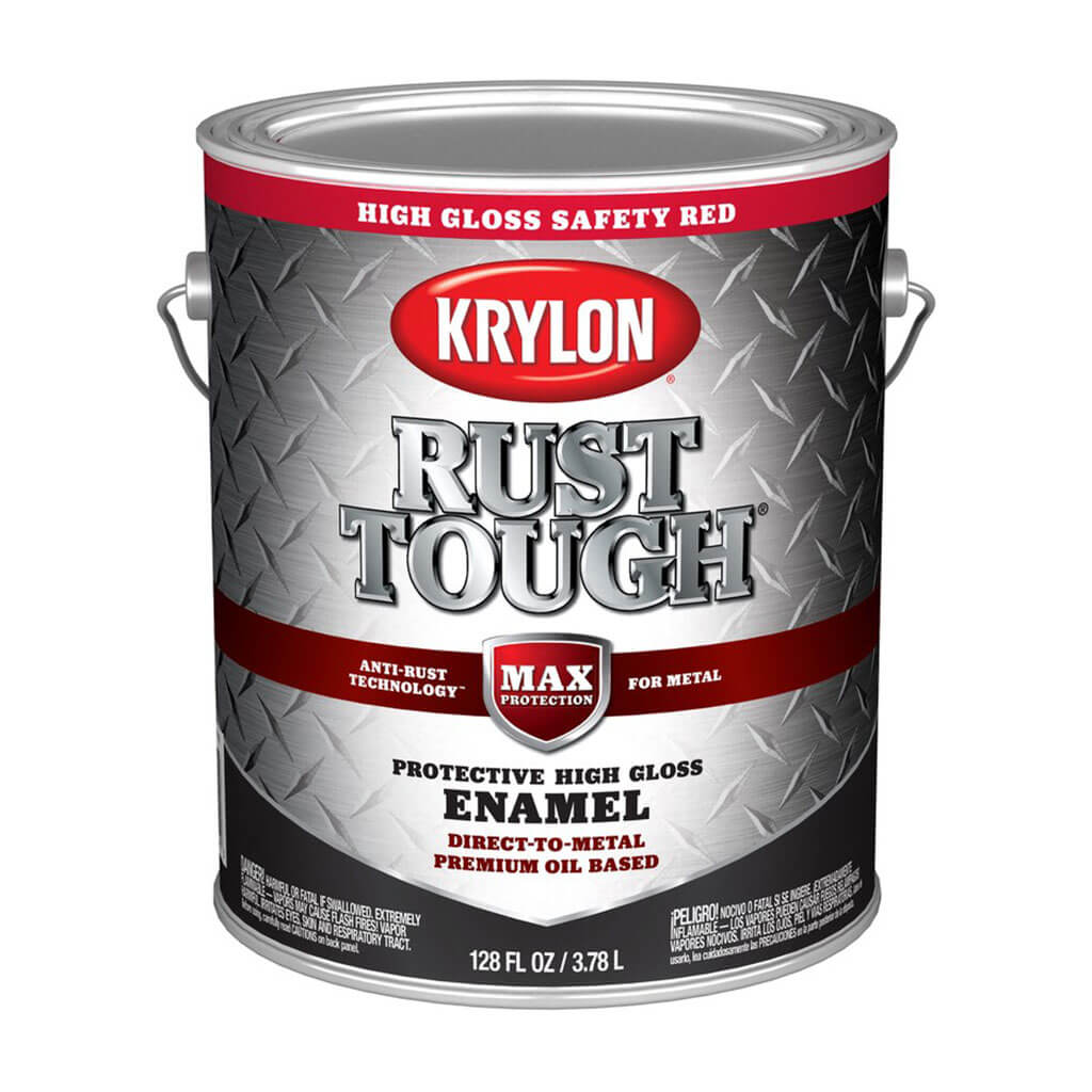 Krylon Rust Tough Rust Preventative Paint Gloss Radiant/Safety Red, 1gal