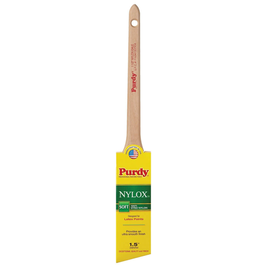 Purdy Nylox Dale Trim Brush, Nylon Bristle, Rat Tail Handle