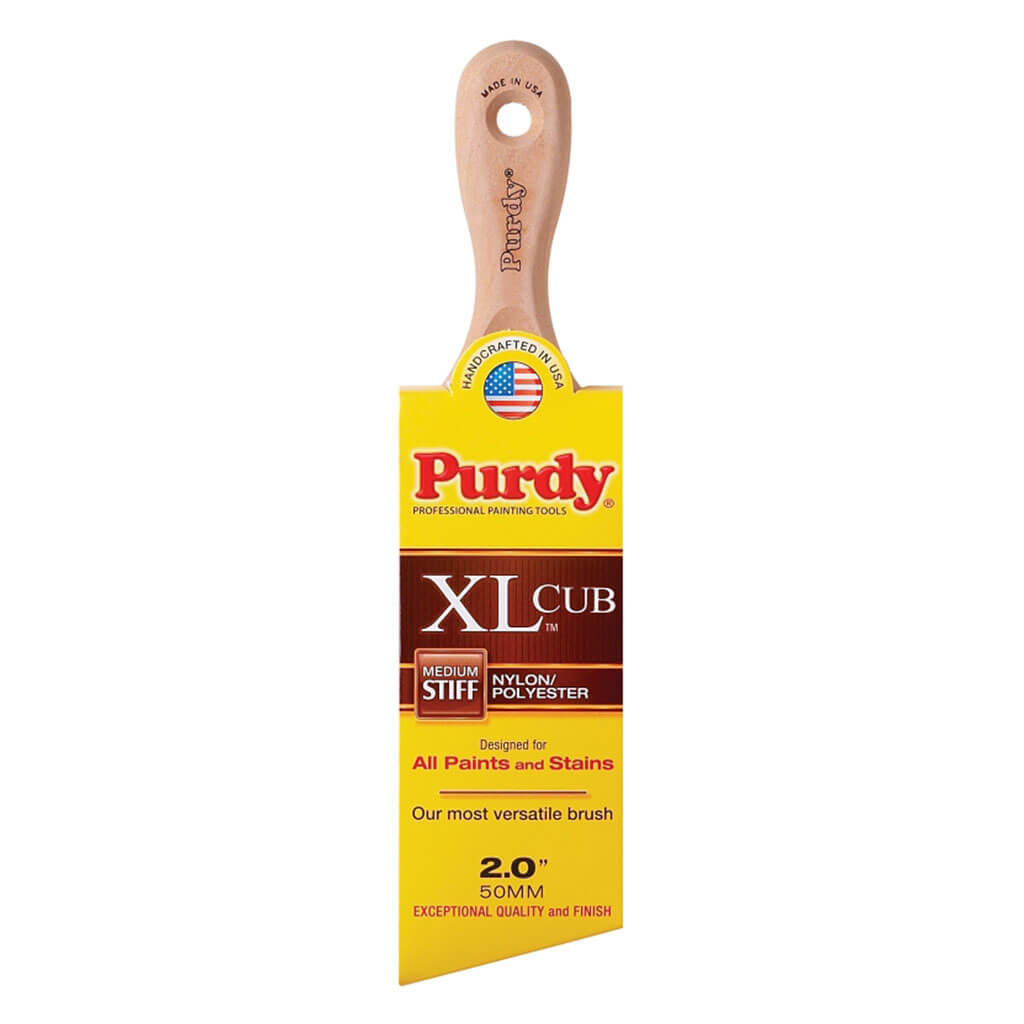 Purdy Short Handled Nylon Polyester Blend Angle Sash Brush, 2in