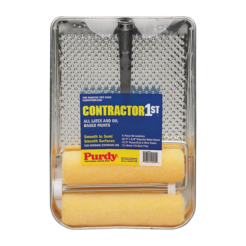 Purdy Contractor 1st Roller and Tray Kit, Yellow