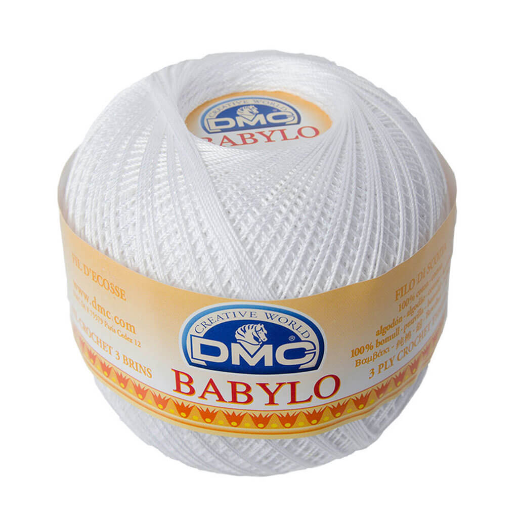 Babylo 10 Crochet Thread Balls 100G, Snow White