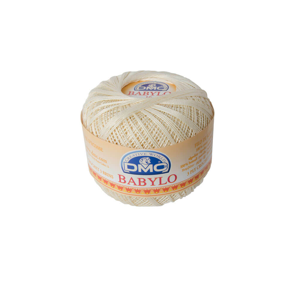 Babylo 10 Crochet Thread Balls 100G, Ecru