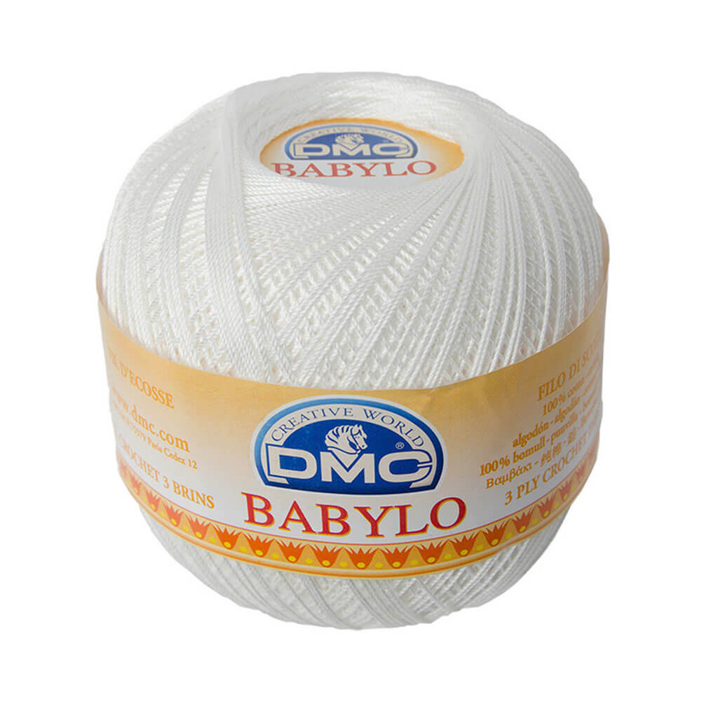 Babylo 10 Crochet Thread Balls 100G, White