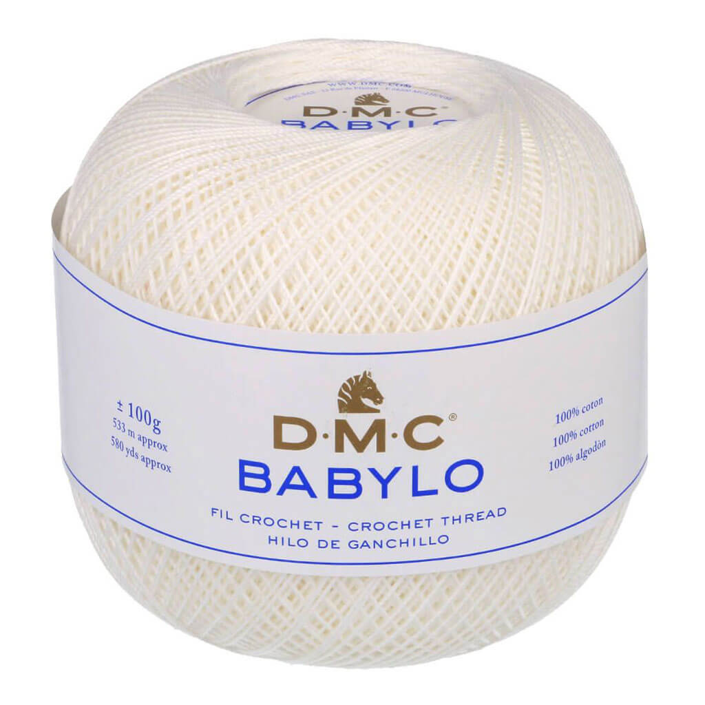 Babylo 5 Crochet Thread Balls 100G, White