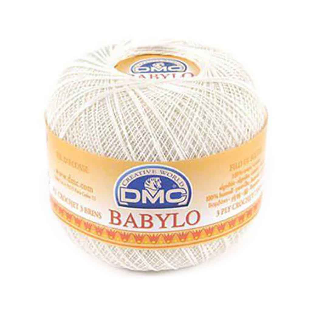 Babylo 10 Crochet Thread Balls 50G, Winter White