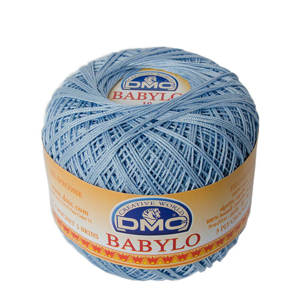 Babylo 10 Crochet Thread Balls 50G, Light Lavender Blue