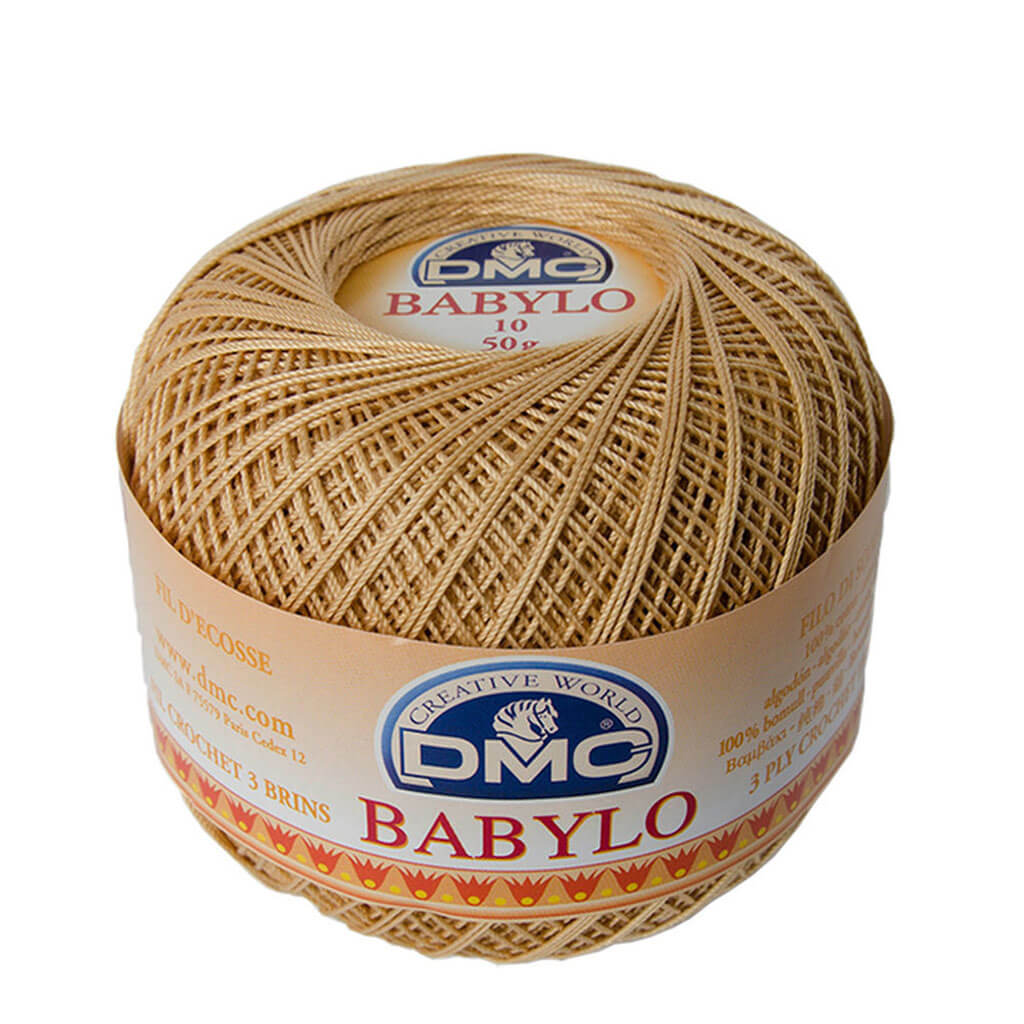 Babylo 10 Crochet Thread Balls 50G, Light Tan