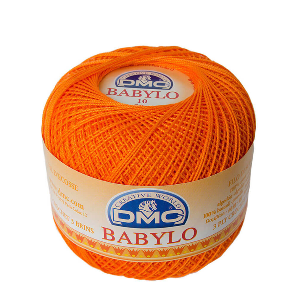 Babylo 10 Crochet Thread Balls 50G, Orange