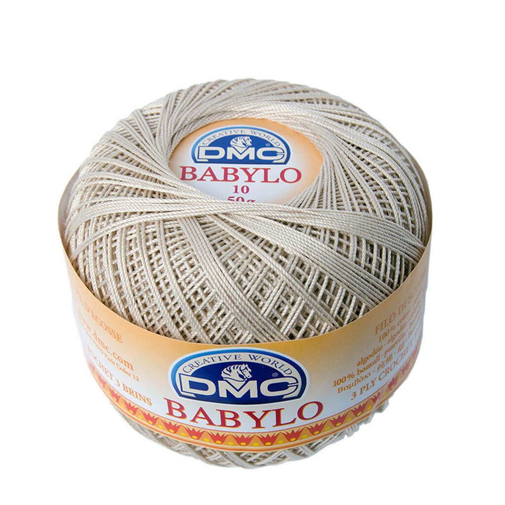 Babylo 10 Crochet Thread Balls 50G, Very Light Beige Brown