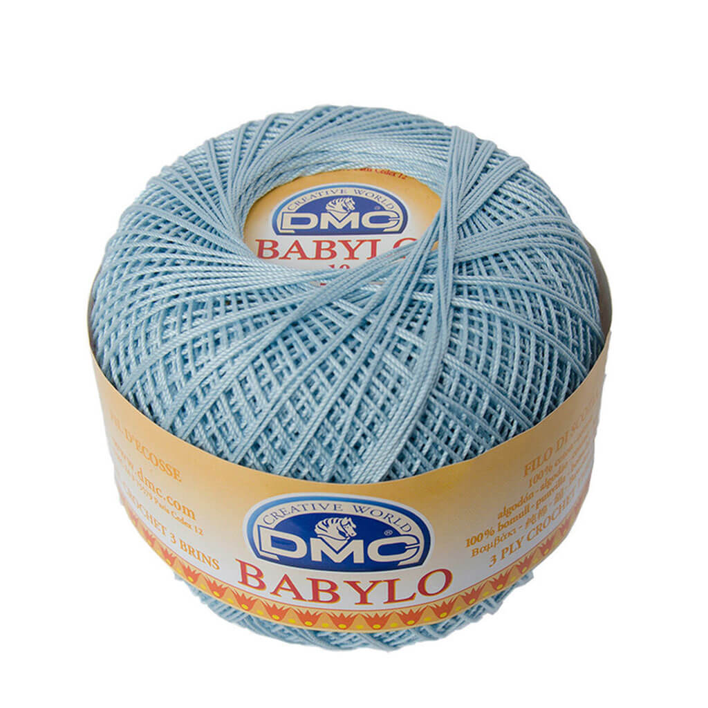 Babylo 10 Crochet Thread Balls 50G, Pale Delft Blue