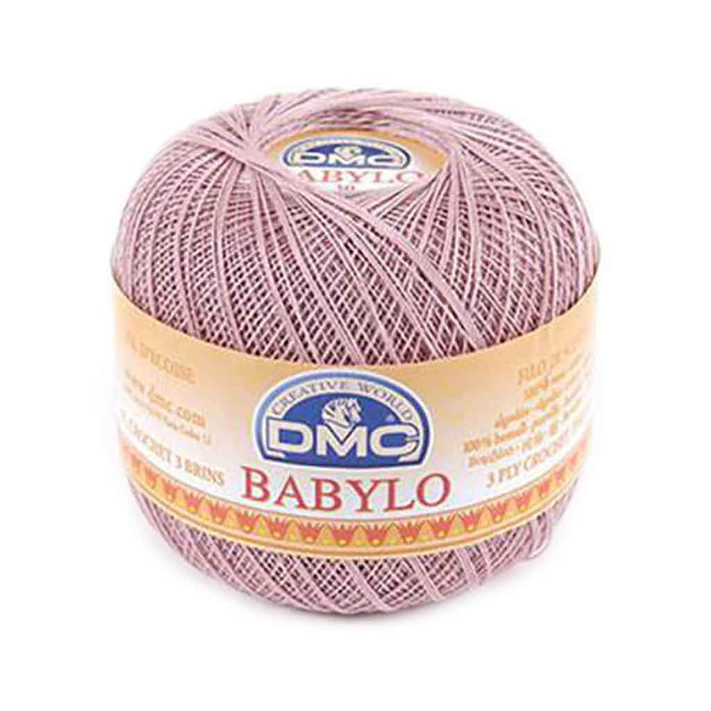 Babylo 10 Crochet Thread Balls 50G, Very Light Antique Mauve