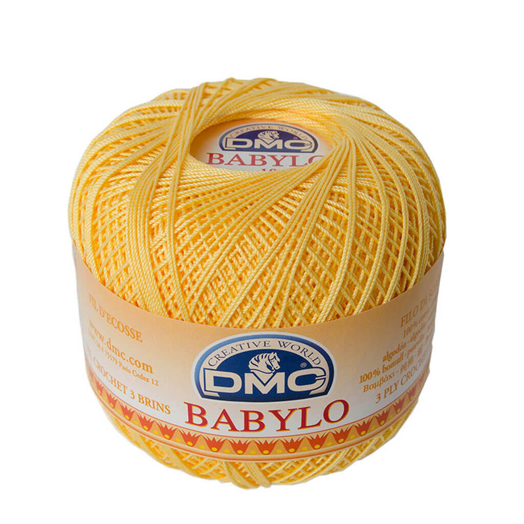 Babylo 10 Crochet Thread Balls 50G, Medium Yellow