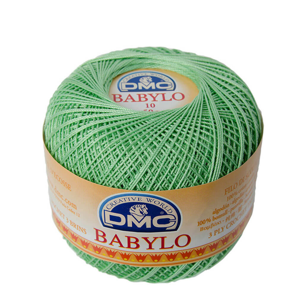 Babylo 10 Crochet Thread Balls 50G, Pale Green