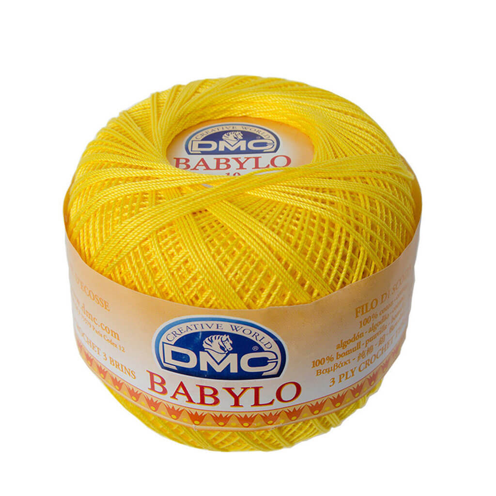 Babylo 10 Crochet Thread Balls 50G, Bright Canary