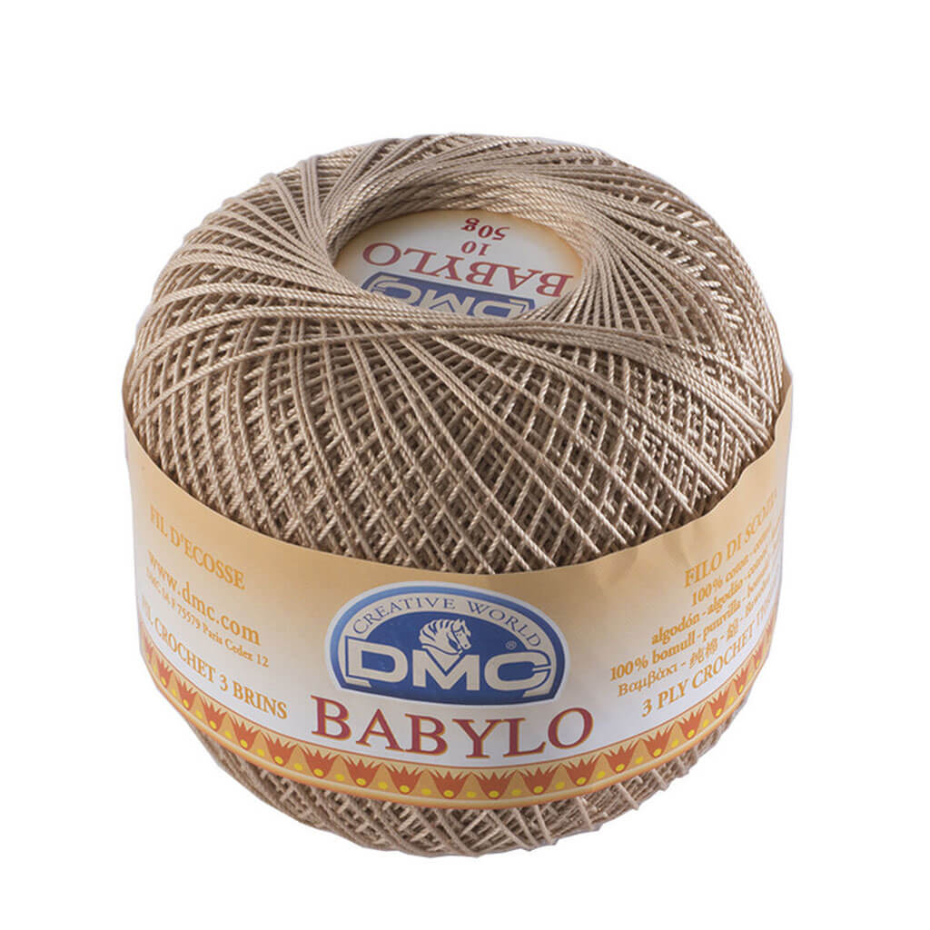 Babylo 10 Crochet Thread Balls 50G, Light Mocha Beige