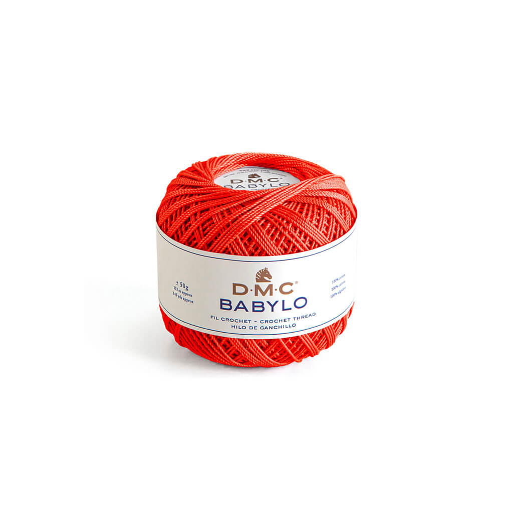 Babylo 5 Crochet Thread 50G, Bright Red