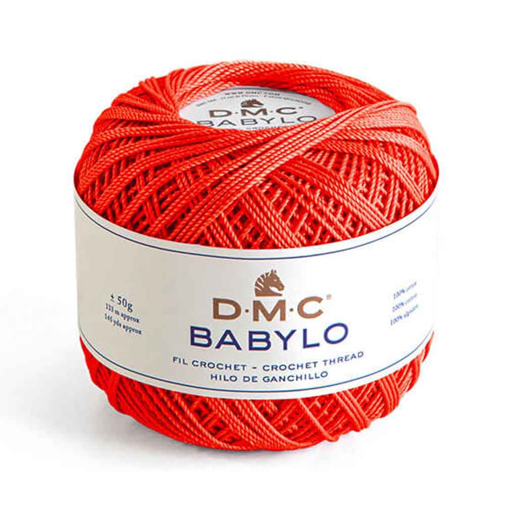 Babylo 5 Crochet Thread 50G, Bright Red