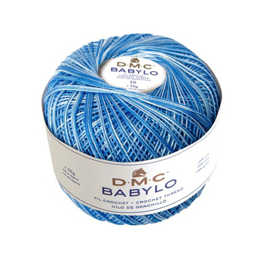 Babylo 5 Crochet Thread 50G, Variegated Med Blue