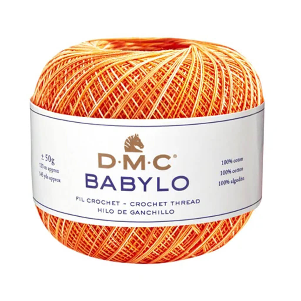 Babylo 5 Crochet Thread 50G, Variegated Burnt Orange