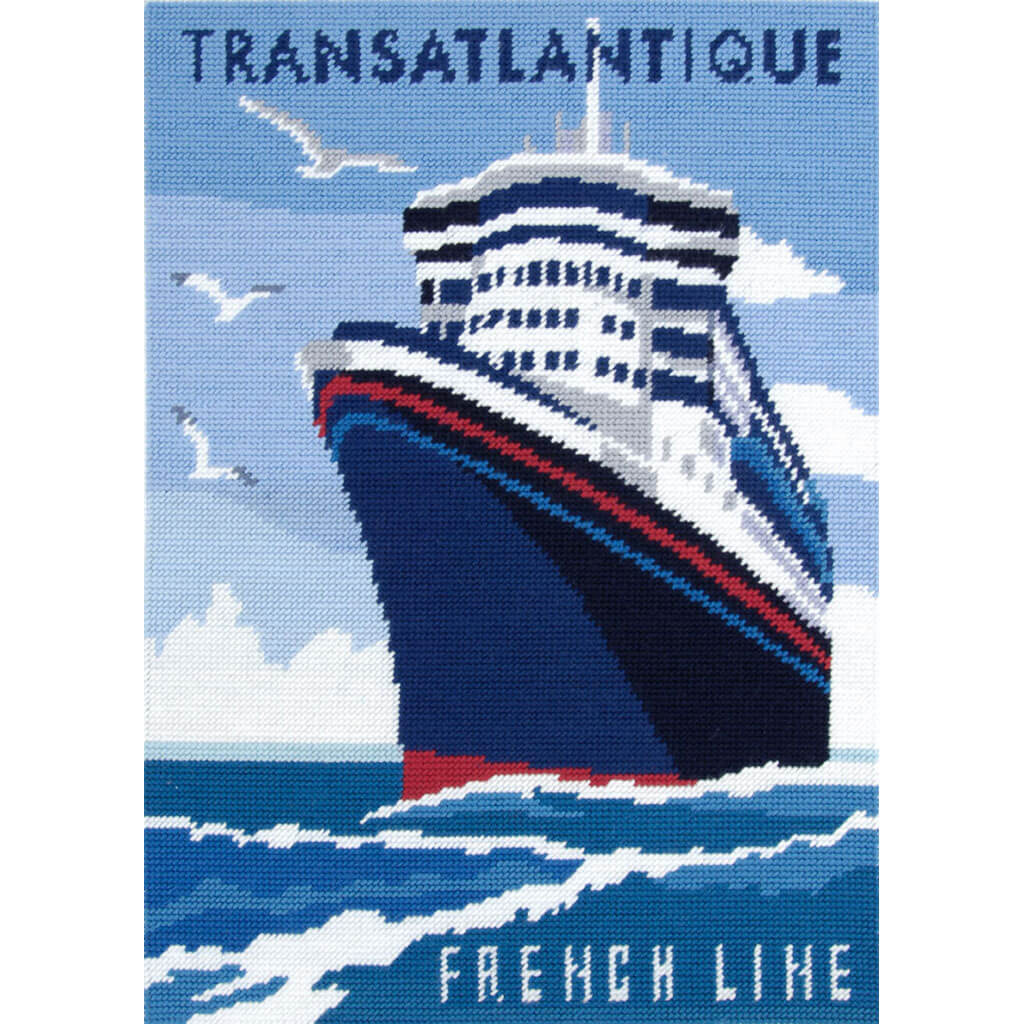 Transatlantique Needlepoint Canvas, 40cm x 52cm