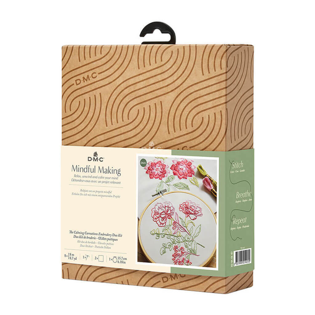 The Calming Carnations Emboidery Duo Kit