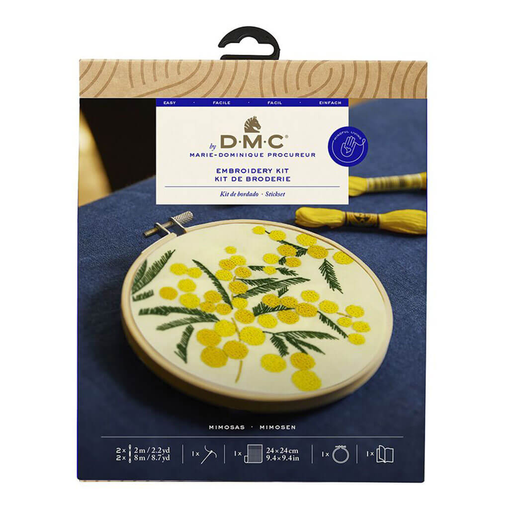 Marie Dp. Embroidery Kit, Mimosas