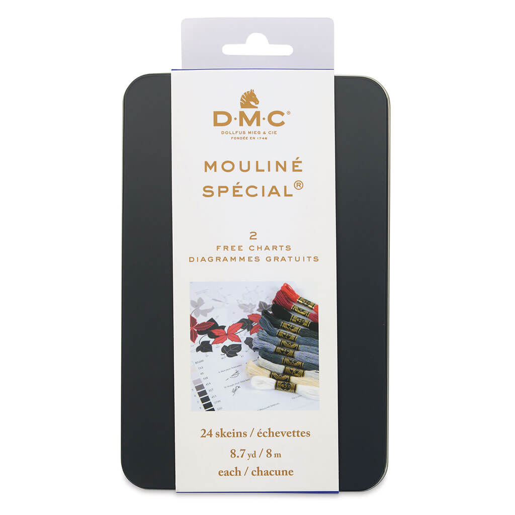 DMC Embroidery Floss Black Tin 8.7yd 24/Pkg