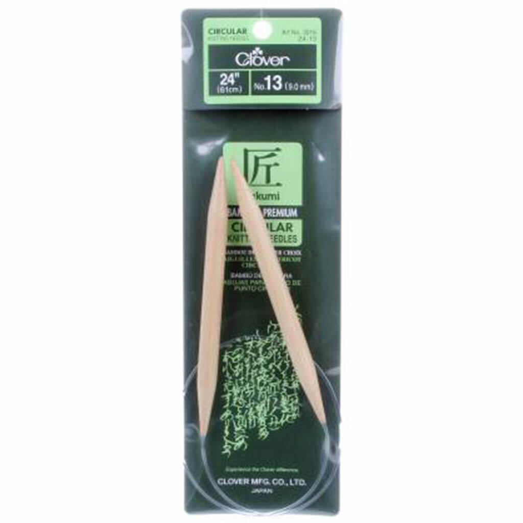 Takumi Bamboo Circular Knitting Needles 24IN #13