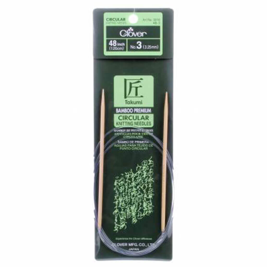 Takumi Bamboo Circular Knitting Needles 48IN SIZE 3