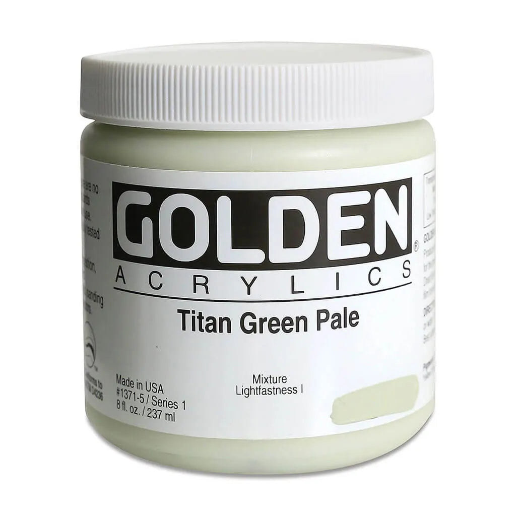 Golden Heavy Body Acrylic 8oz Titan Green Pale S1