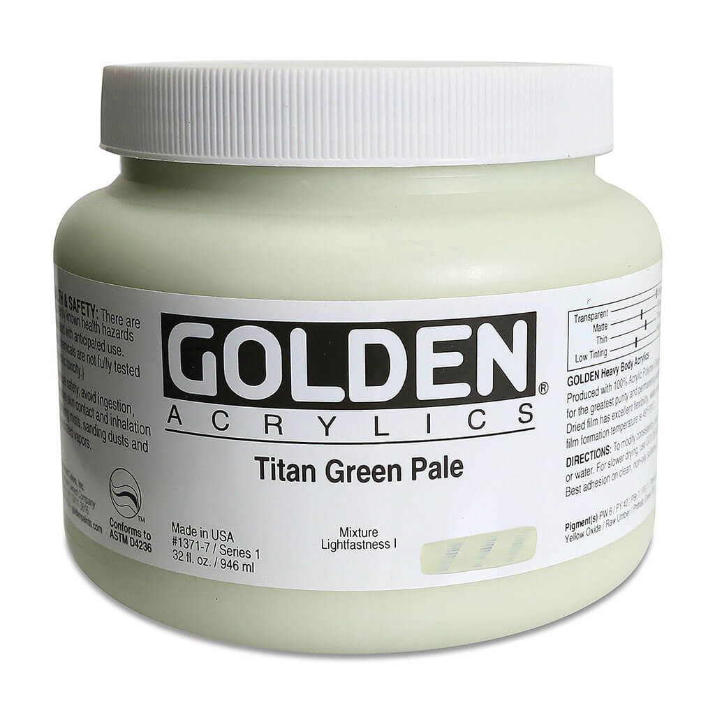 Heavy Body Acrylic Titan Green Pale, 32oz