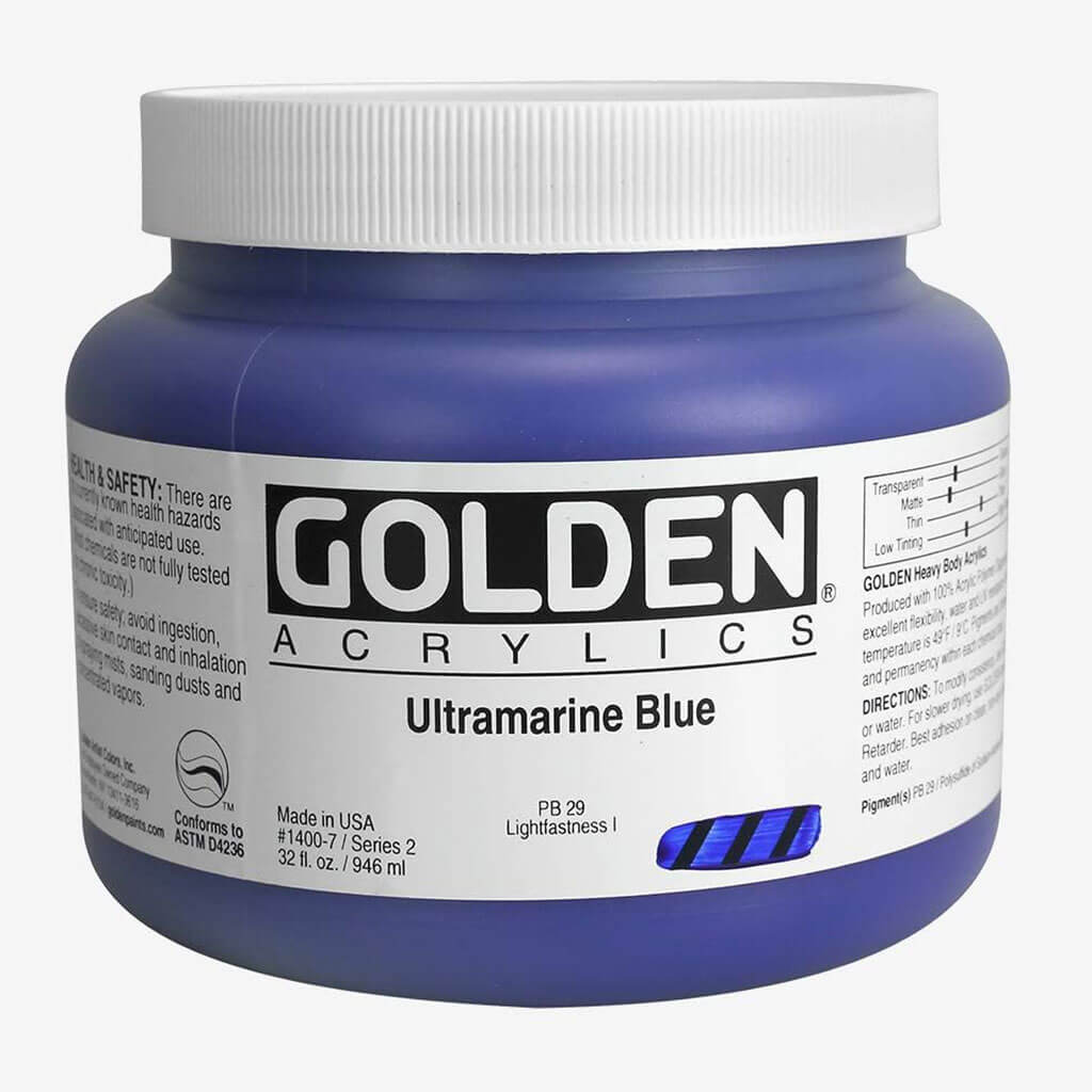 Heavy Body Acrylic Ultramarine Blue, 32oz