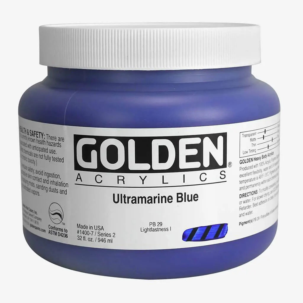 Golden Heavy Body Acrylic 32oz Ultramarine Blue S2