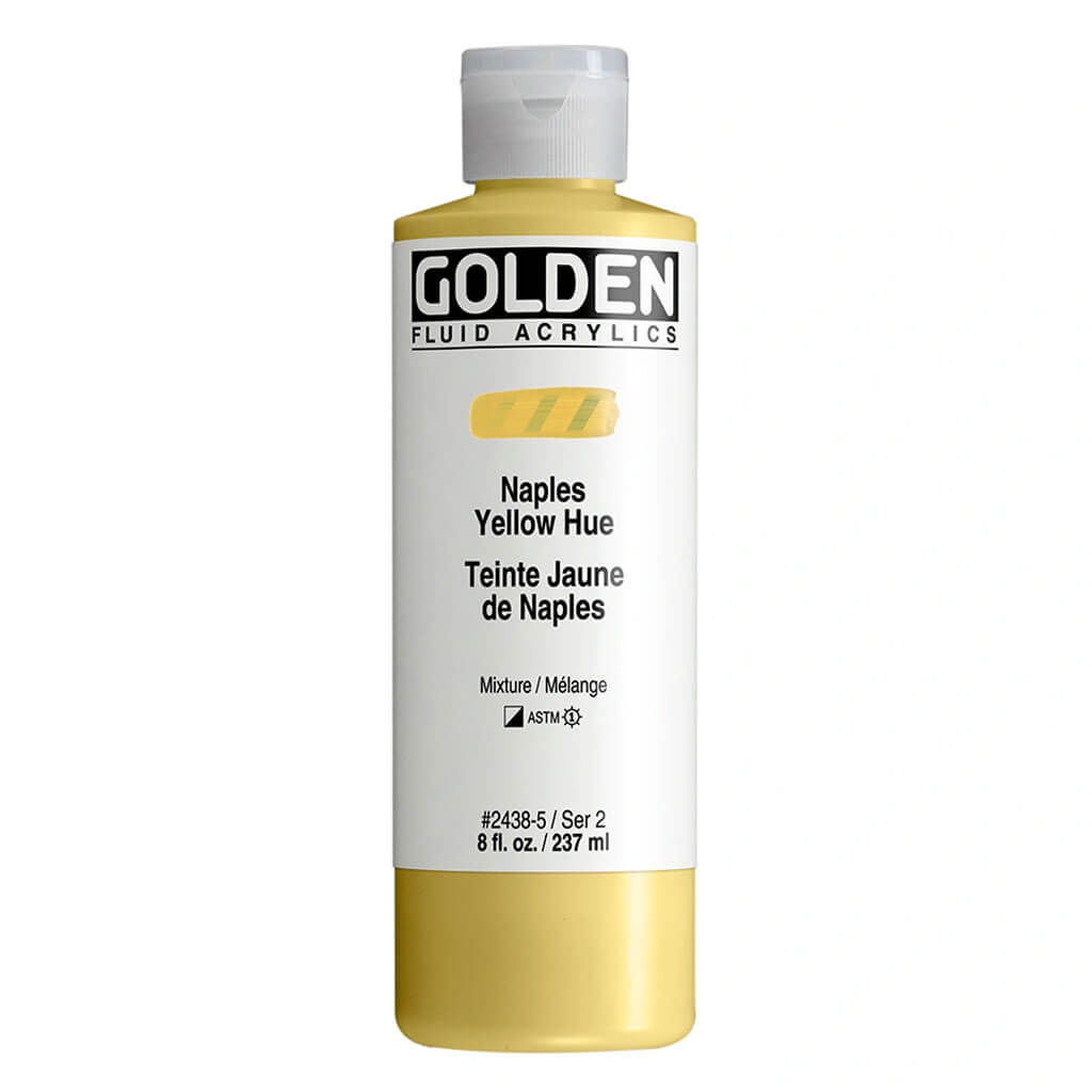 Golden Fluid Acrylics Naples Yellow Hue, 8oz