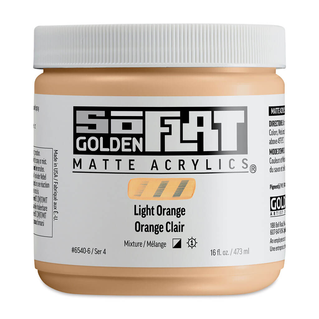 SoFlat Matte Acrylic Light Orange, 16oz