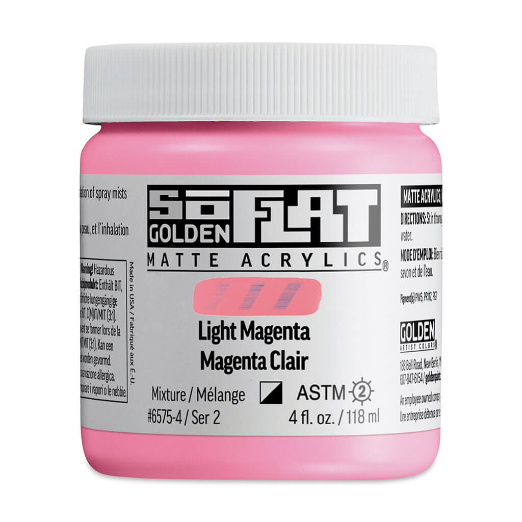 SoFlat Matte Acrylic Light Magenta, 4oz