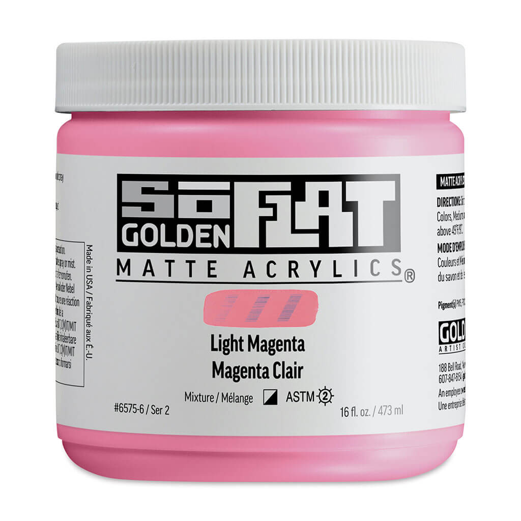 SoFlat Matte Acrylic Light Magenta, 16oz