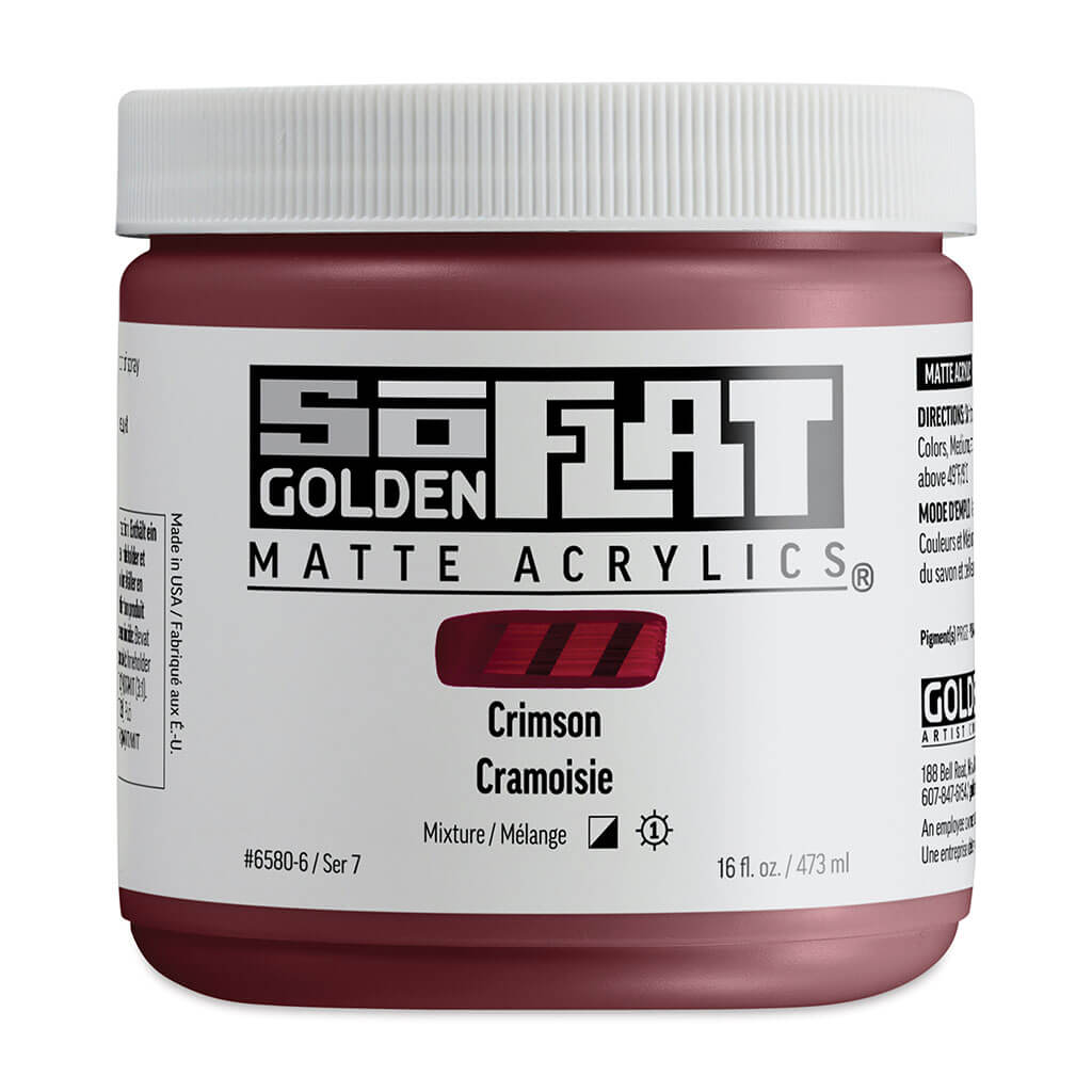 SoFlat Matte Acrylic Crimson, 16oz