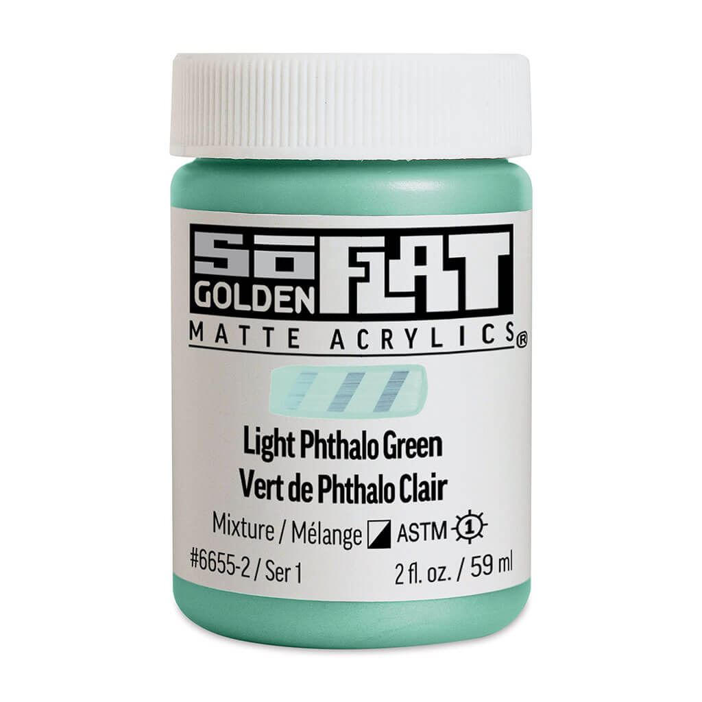 SoFlat Matte Acrylic Light Phthalo Green, 2oz