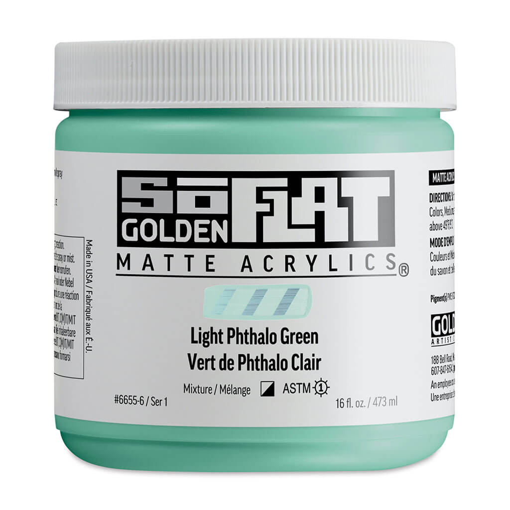 SoFlat Matte Acrylic Light Phthalo Green, 16oz