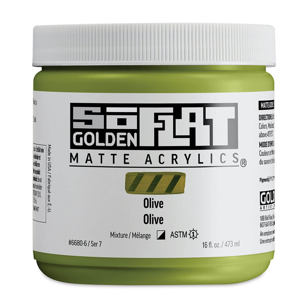 SoFlat Matte Acrylic Olive, 16oz