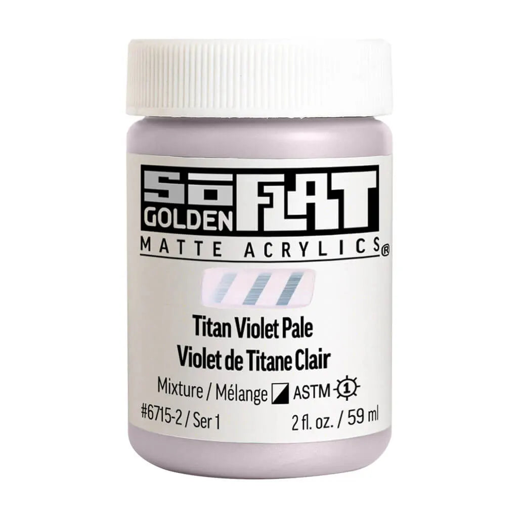 Golden SoFlat Matte Acrylic Paint 2oz Titan Violet Pale S1